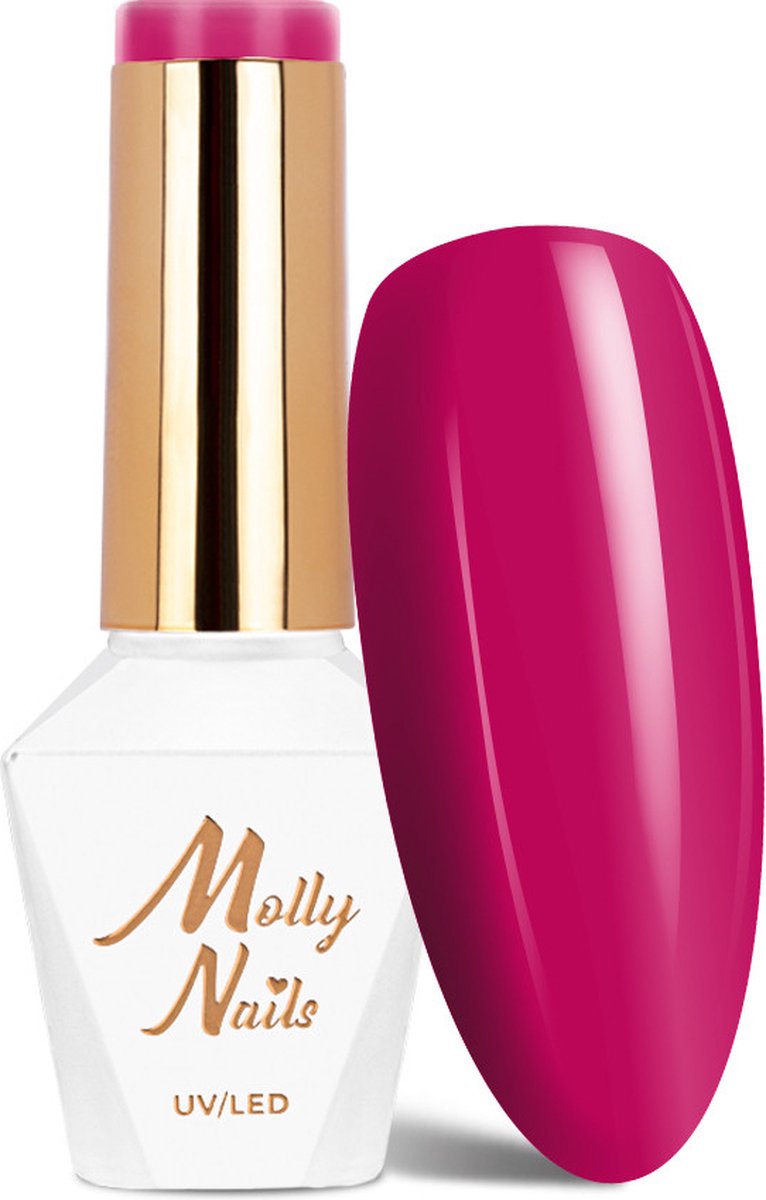 Goedkoopste Molly Nails Gellak Nr 145 Flamingo Aruba- Hema/Di-Hema vrij - gellak - gelpolish - nagels - nagelstyliste - manicure - nagelverzorging - lak - gelnagels - gel - polish -8 gr - Caramdia