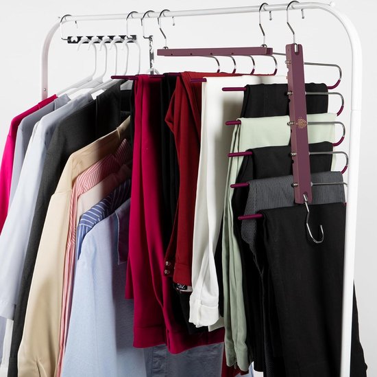 Kunststof Kleerhangers RSR Hangers Klederbügel NA 47 Kunststoff 40 Stück Schwarz Hemdenbügel Ruimtebesparende Hangers 47cm