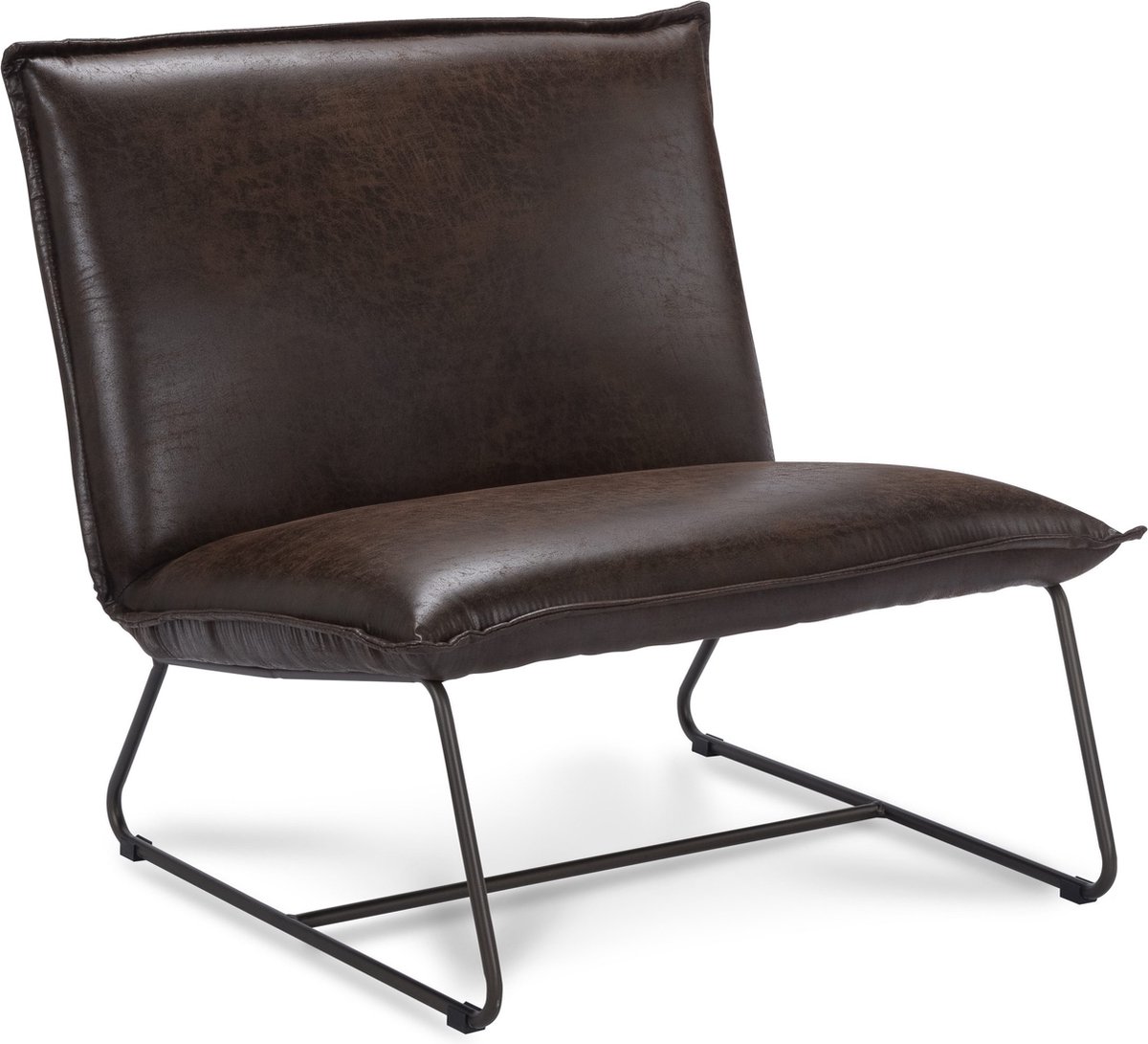 Icon Living - Fauteuil Coco - 1.5 zits - Stof Rawhide Bruin - Gun Color Frame