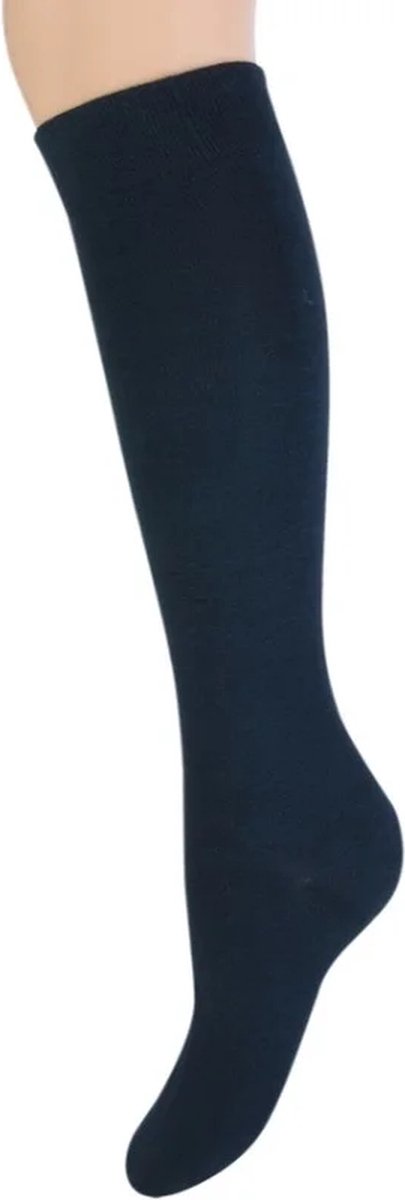 Yellow moon Yellowmoon kinder/dames kniekous 1 paar - Hoge katoeken sokken - 38 - Blauw