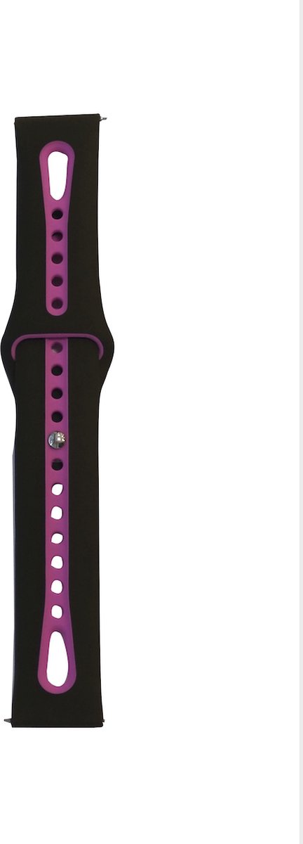 Sportbandje - Samsung Gear S3/Galaxy Watch 46mm - zwart/paars - siliconen