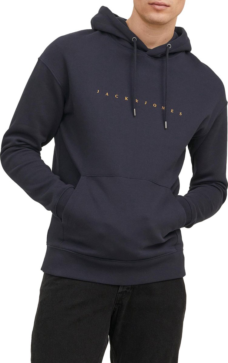 JACK & JONES Star jj sweat hood regular fit - heren hoodie katoenmengsel met capuchon - blauw blauw — afbeelding 8