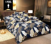 Parure de draps en micropercale - 2 personnes - Drap supérieur et drap inférieur - 4 pièces - LimeGarden
