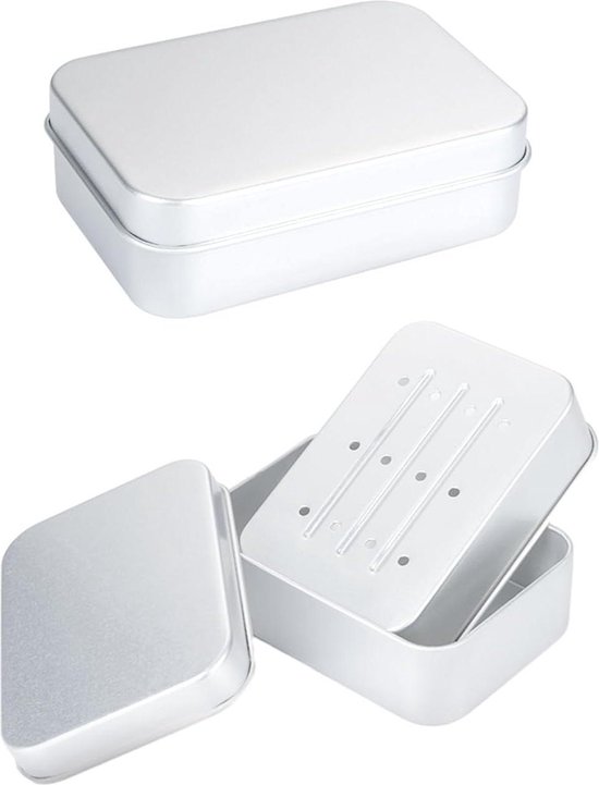 2 stuks reiszeepbakje met deksel, mini zeepkoker zeepstaaf