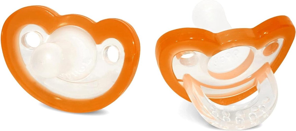 Goedkoopste Fopspeen voor pasgeborenen 3 maanden en ouder - Oranje 2 - JollyPop