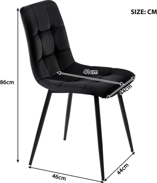 Ensemble de salle à manger (5 pièces) - ensemble table à manger avec 4 chaises - ensemble de table de cuisine moderne - table de cuisine 140×80cm avec pieds en métal noir - plateau de table en MDF blanc - chaises de salle à manger en velours noir