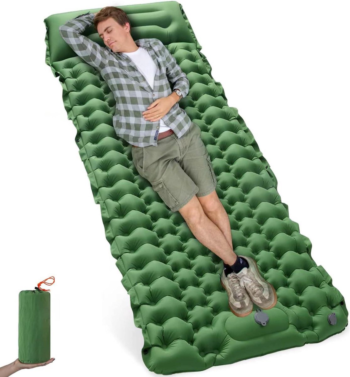 Opblaasbare Camping Slaapmatras - Ultralicht en Compact - Voor Kamperen en Backpacken