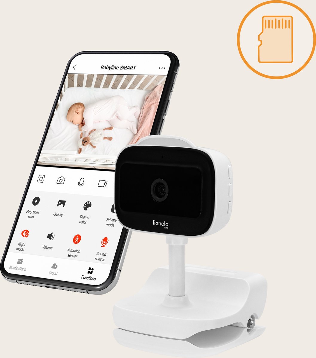 Lionelo Babyline Go Babyfoon met Camera - Draadloze - afbeelding 3