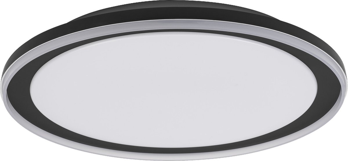 LEDVANCE ORBIS Pederson LED plafondlamp met kunststof ring, zwart, 36W, 2500lm, 3000K, 830 vriendelijk warm wit, 550mm diameter, IP20 bescherming, inclusief montageschroeven en pluggen