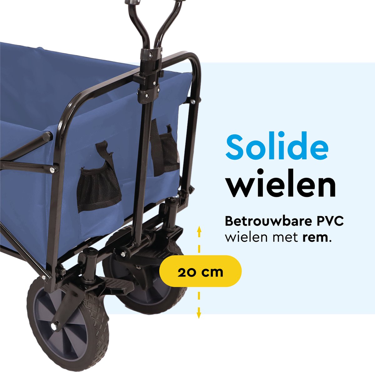 BRASQ Bolderkar Opvouwbaar - 100 Liter - 80 KG Draagkracht - Draaibare BRASQ Bolderkar Opvouwbaar - 100 Liter - 80 KG Draagkracht - Draaibare