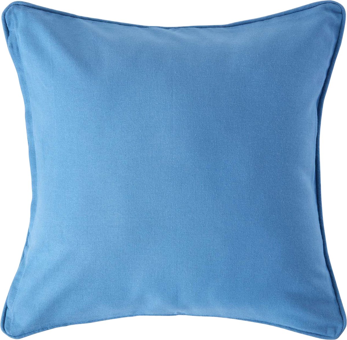 Homescapes Blauwe katoenen kussenhoes 30 x 30 cm Hemelsblauw