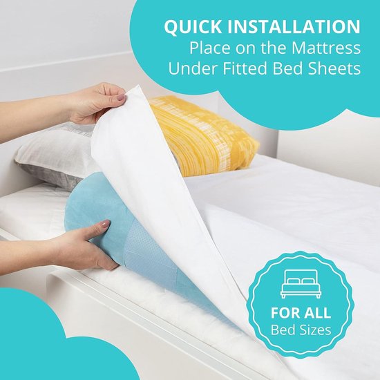 Jopassy 2 x valbescherming bed 120 cm opblaasbaar reisbedhek voor kinderen, bedbeschermingshek voor kinderen, met opbergtas, opblaasbare veiligheidsleuning met voetpomp voor reizen