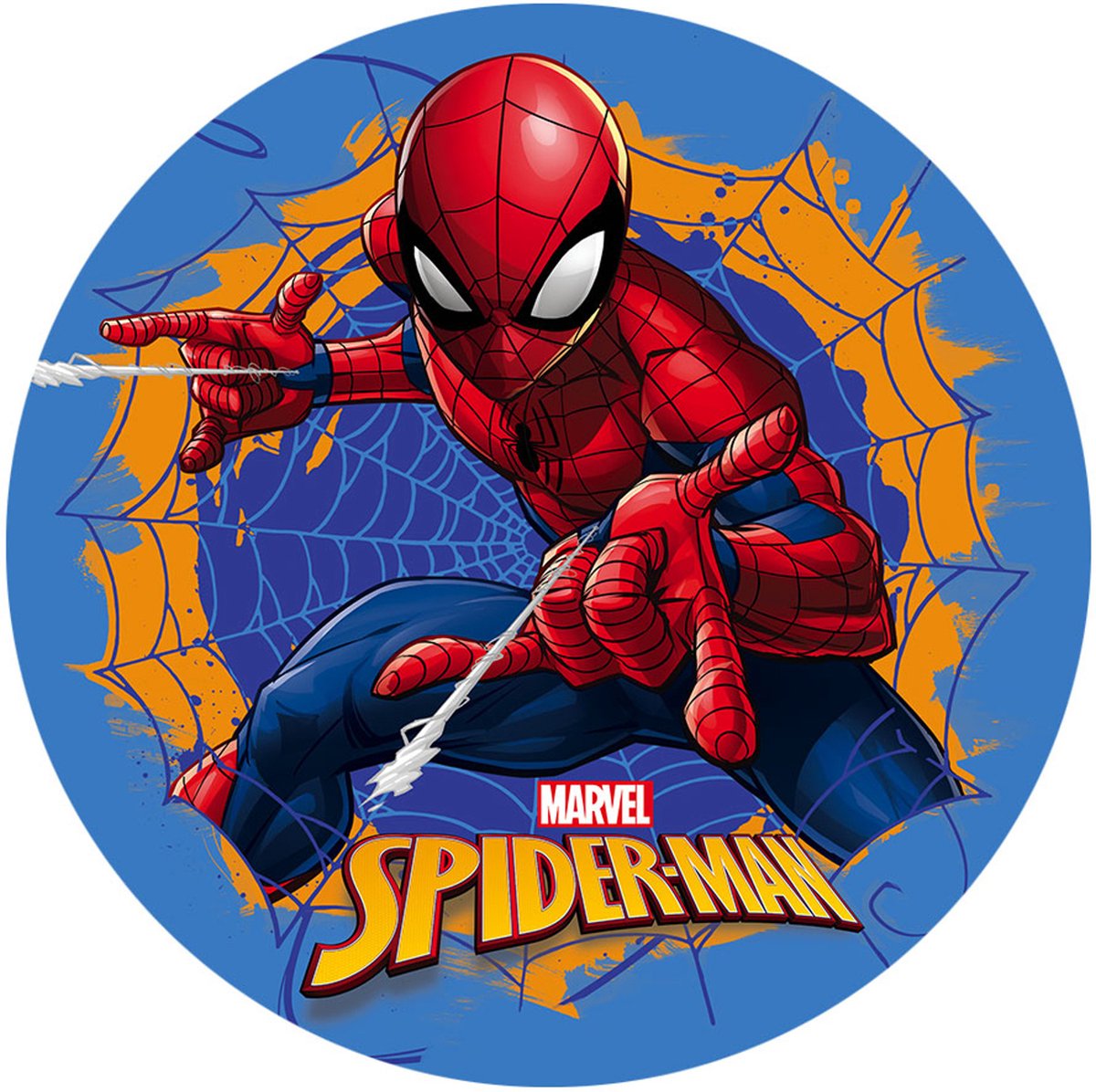 DEKORA - Spiderman blauwe wafelschijf 20 cm