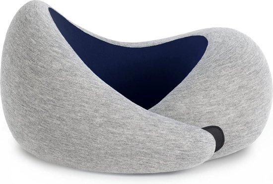 Foto: Reiskussen met traagschuim voor vliegtuigen auto neksteun voor vliegen power nap kussen reisaccessoires voor vrouwen en mannen donkerblauw blauw