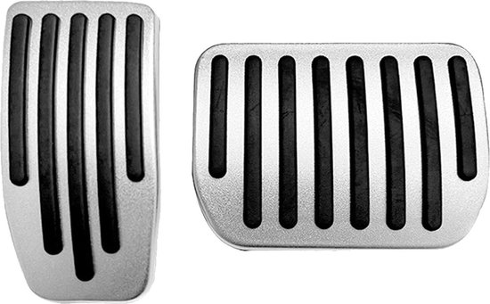 GAFAT Tesla Model Y Juniper 2025 2026/ Model 3 2022-2025 2026 Pedales para Gas y Frenos, Tesla Model 3 Highland Tapas de Pedal, Cubierta Pedales de Base, Accesorios Tesla Model Y 2025 (Plata