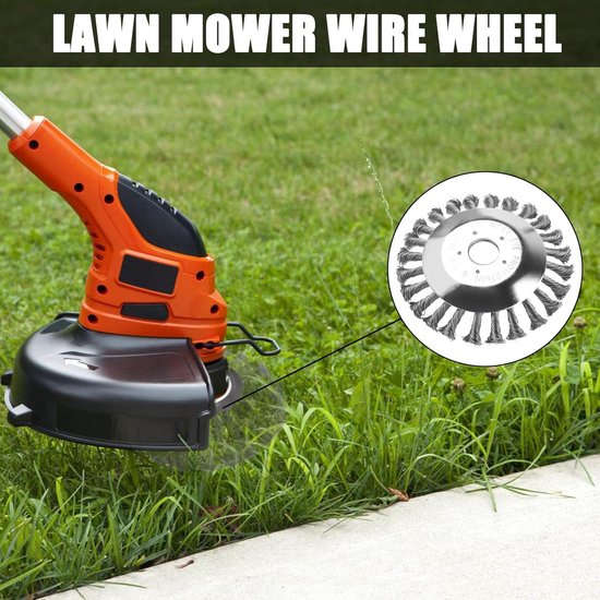 Roestvrij stalen onkruidborstel bosmaaier 150 x 254 mm kegel onkruidtrimmer - effectief onkruid en mos verwijderen - twist onkruidborstel - 15 cm Onkruidborstel van WOLF-Garten — afbeelding 3