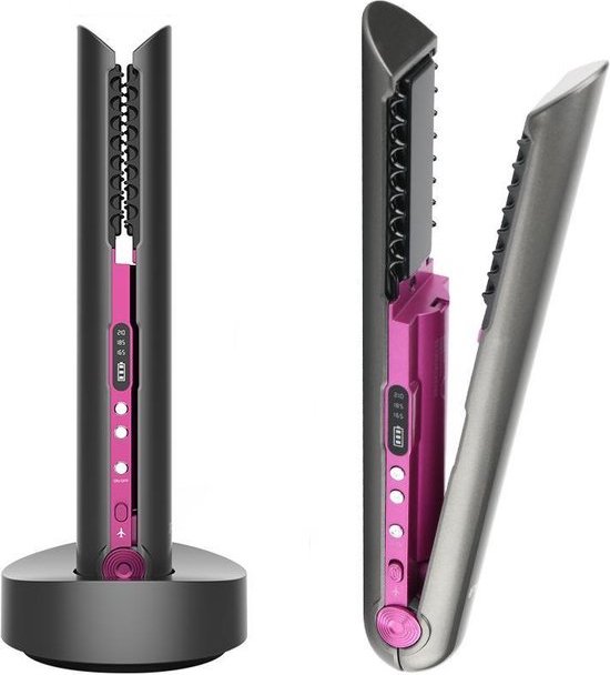 Viatel Draadloze Stijltang Mini Flat Iron Usb Oplaadbare Haar Rechttrekken Krultang Styling Tools Draadloze Haar Krultang