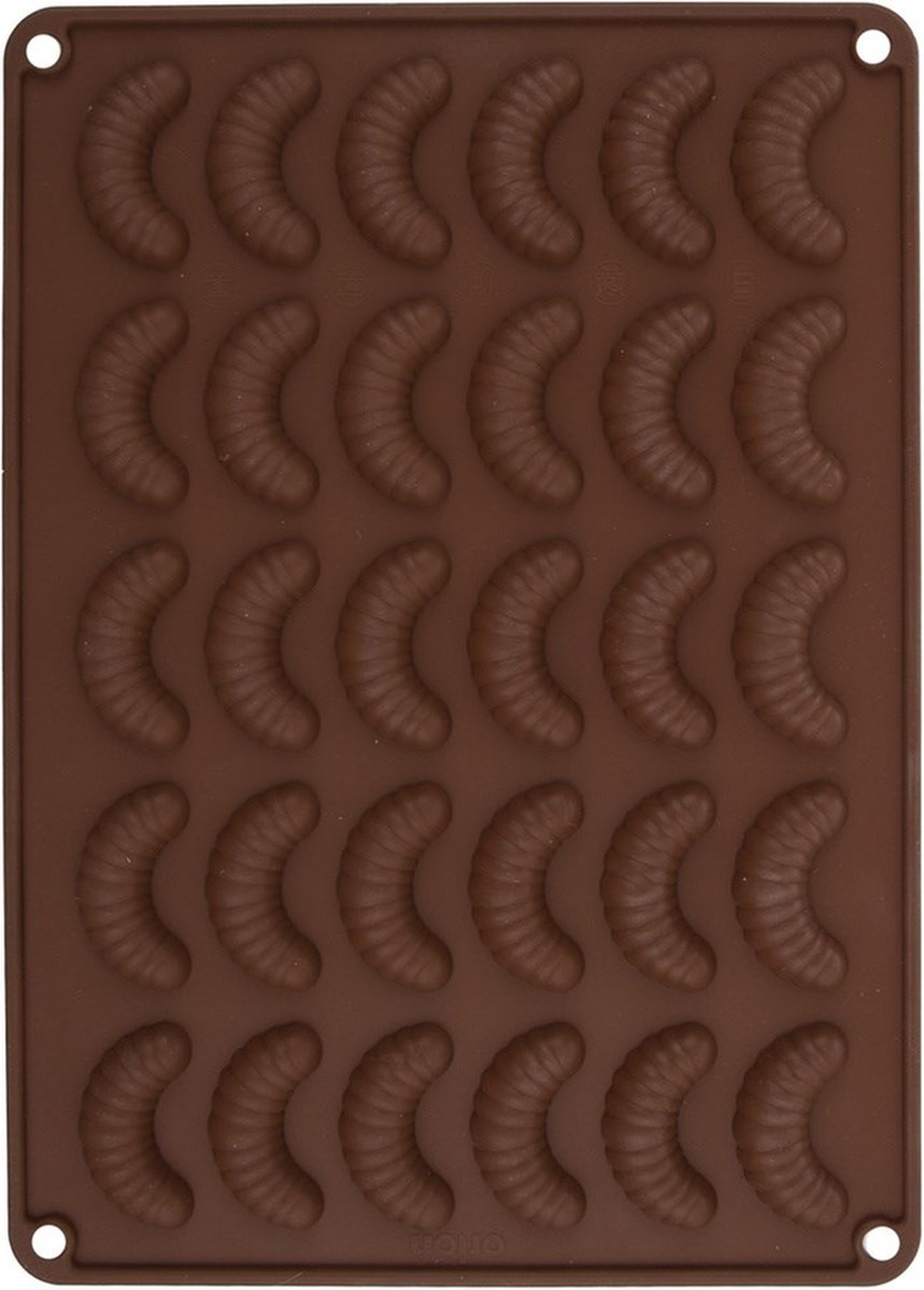 Koekjesvorm Silicone Oranje Croissants SILLINIE - Bakvorm voor Koekjes