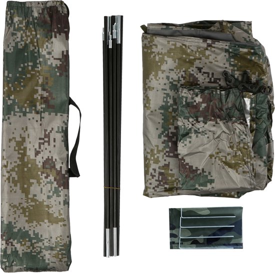 Camping Tent - Vistent - Pop-Up Tent - Camouflageprint - Snel Opzetten - Festival Strand Camping Vissen - Snel Opzetbaar — afbeelding 5
