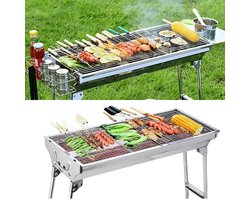 Herzberg Adventure Grill: Draagbare BBQ met Luxe Opbergtas - Barbecue