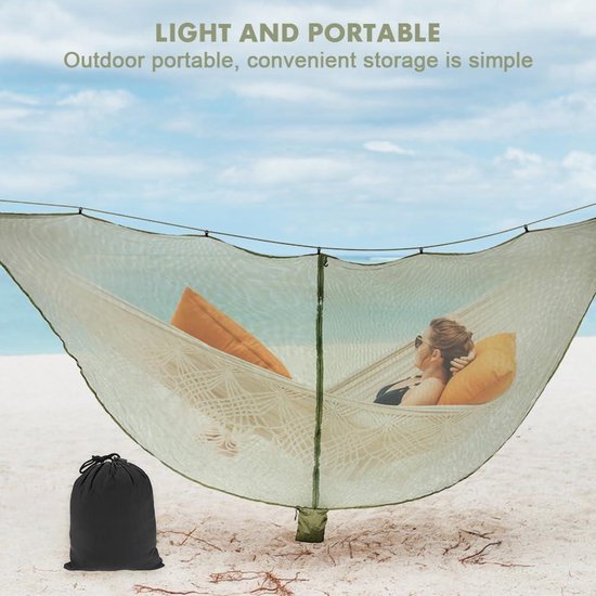Casenly Hangmatmuggennet – 360° Bescherming, Polyester Gaas, Dubbele Rits, Lichtgewicht Voor Kamperen En Reizen