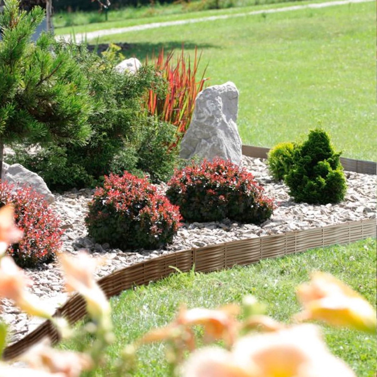 Tuinrand van 390 x 1865 cm in Bruin - IBRA-R222 Prosper Plast