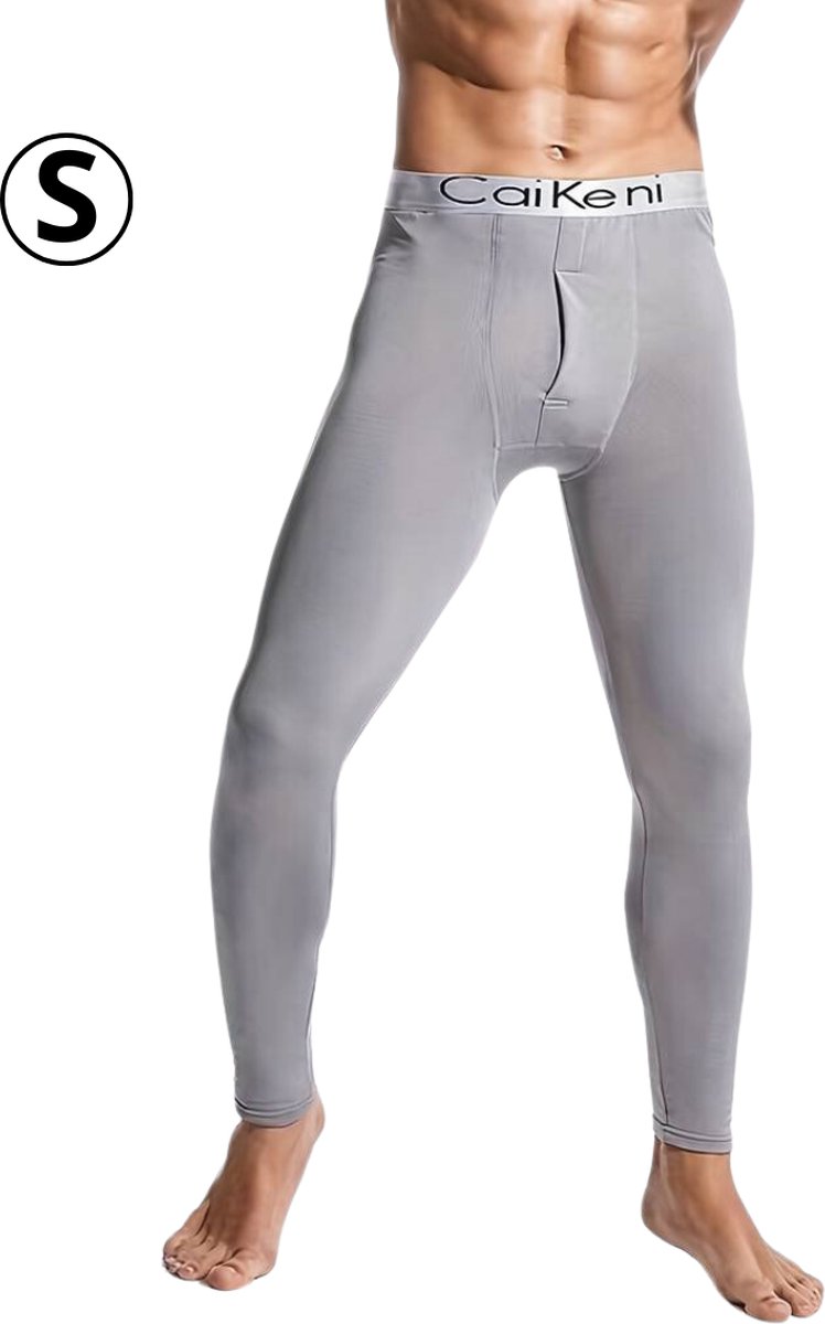 Nivard Thermo – Thermokleding – Thermobroek – Voor Heren – Beenverwarmers – Fleece – Broek – Grijs – Maat S