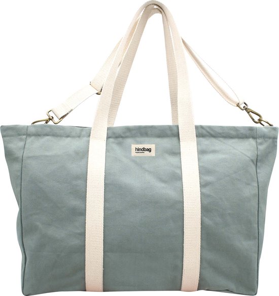 Hindbag Jean - sac week-end - Menthe - Coton Bio GOTS