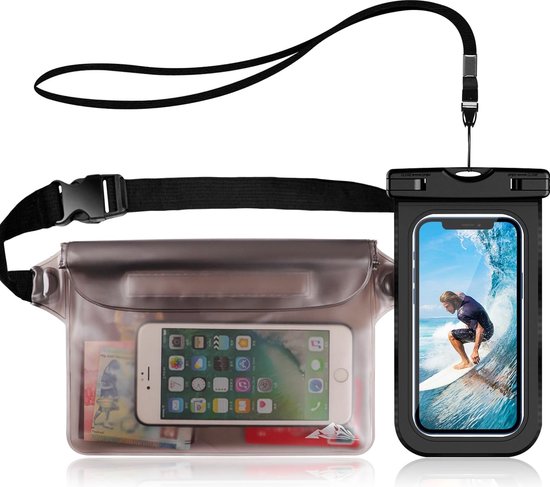 Sac étanche Smartphone Nautique | Pochette Waterproof 22x18cm | Sangle Réglable | Plage, Sport