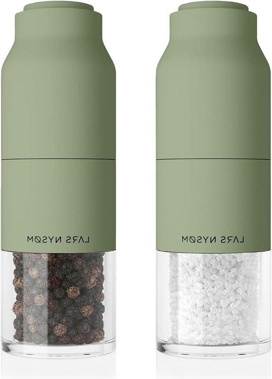 LARS NYSM Zout- en pepermolenset in roestvrij staal met instelbare keramische molen 2 stuks I Design kruidenmolenset handleiding (Pure White LARS NYSM Zout- en pepermolenset in roestvrij staal met instelbare keramische molen 2 stuks I Design kruidenmolenset handleiding (Pure White