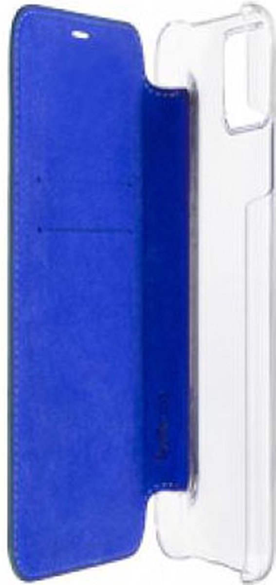 BeetleCase, Foliohoes Geschikt voor Apple iPhone 11 Pro Max in leer met transparante achterkant en kaarthouder, Donkergroen
