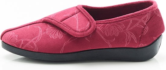 Damart - Pantoufles femmes avec fermeture Velcro - Femme - Rouge - 42