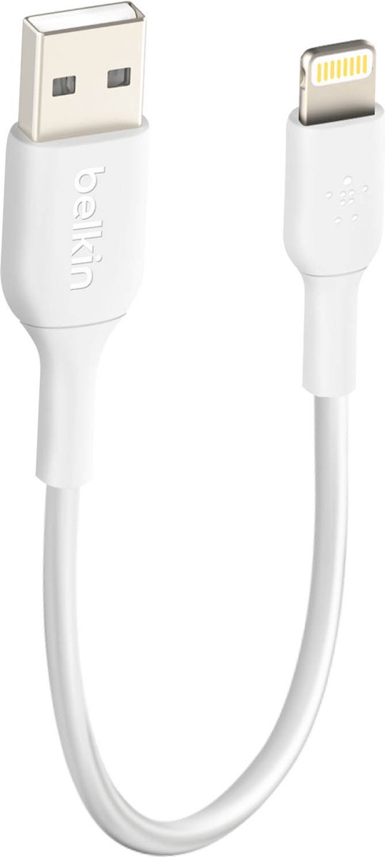 Bol.com Belkin BOOST↑CHARGE - USB-A naar Lightning Kabel - 0,15 Meter - 12W - Wit aanbieding