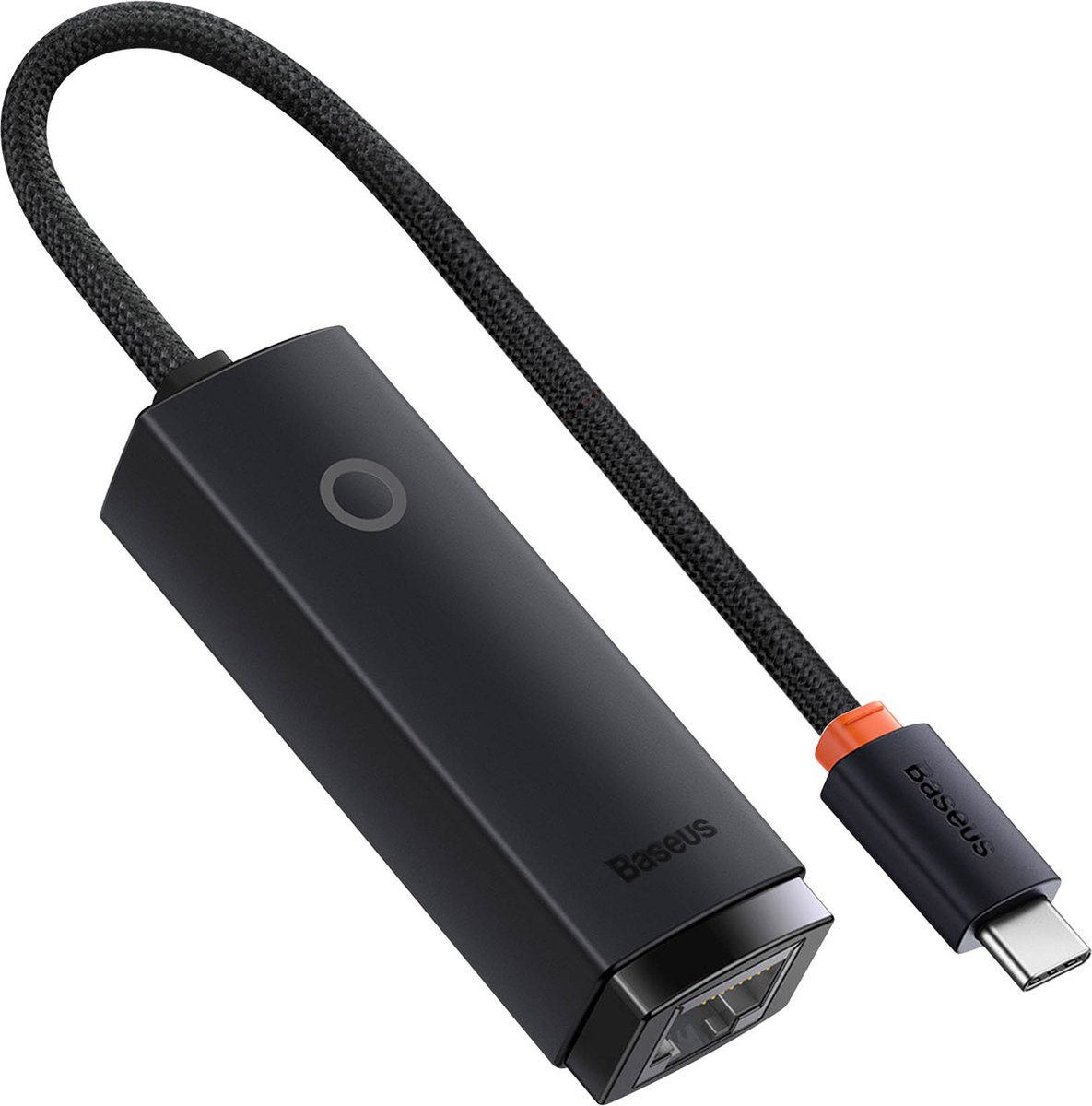 Baseus Lite Series Ethernet-adapter Type-C naar RJ45 LAN-poort (1000 Mbps) Zwart