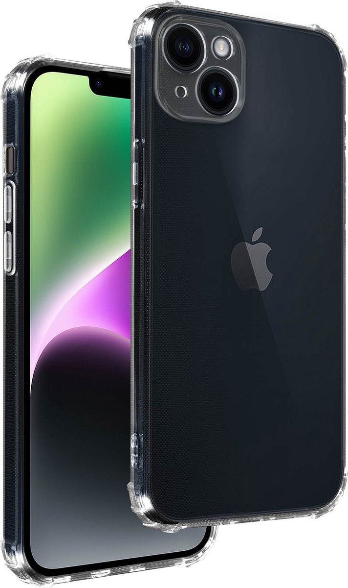 Geschikt voor Apple iPhone 14 Plus Siliconengel Hoesje Versterkte Hoeken Transparant
