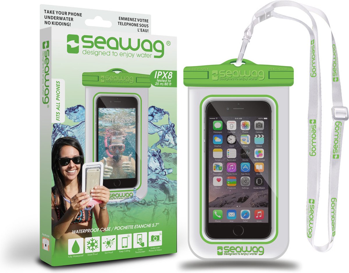Waterproof Case For Smartphone White & Green