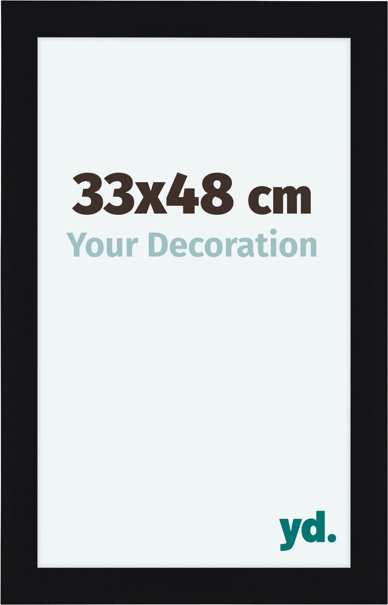 yd. Your Decoration - Fotolijst 33x48 cm - MDF - Zwart Hoogglans - Como