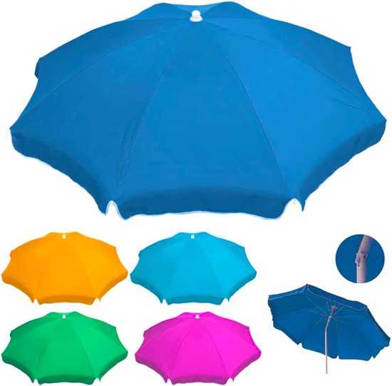 Relaxdays Parasol, Pliable, en Acier, Polyester, Diamètre de 160 cm
