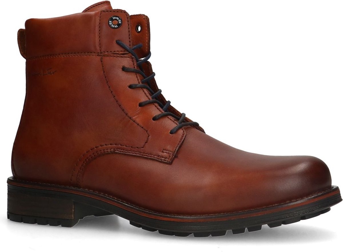 Van Lier Heren Cognac leren veterboots Maat 40 bol