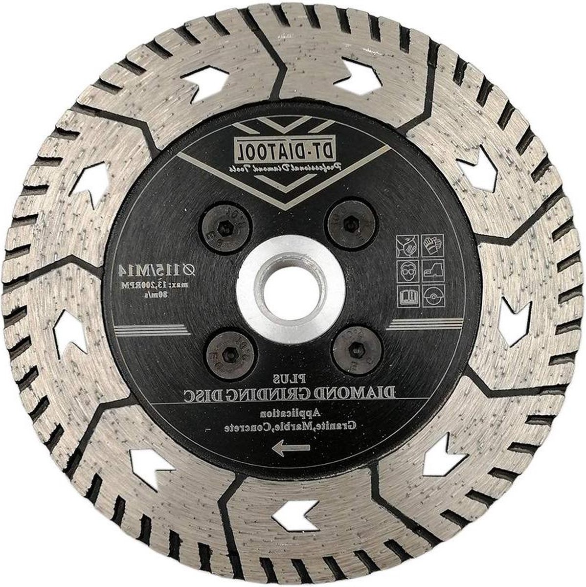 4.5 Inch /115mm Diamond Dual Saw Blade - M14 Draad - Beton Graniet Marmeren Steen Snijden Slijpen