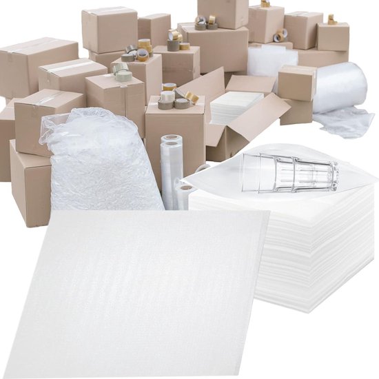 Sacs En Mousse De Protection - 100 Pièces - 30x30 Cm - Antichoc, Réutilisables - Pour Emballer Vaisselle, Verres, Objets Fragiles