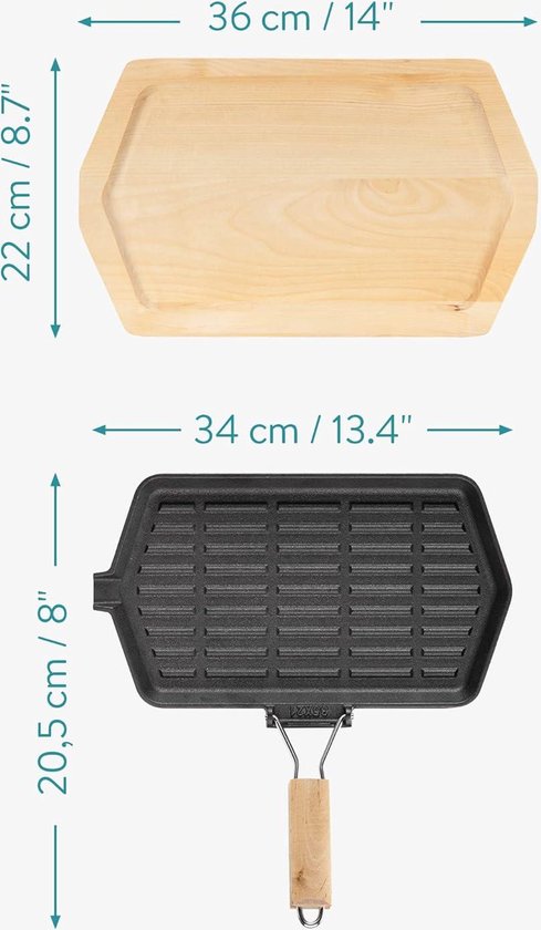 Staub Gietijzeren Koekenpan Zwart Licht Houten Handvat 26 Cm Zwart 67d838d5c19d9e85fb019249