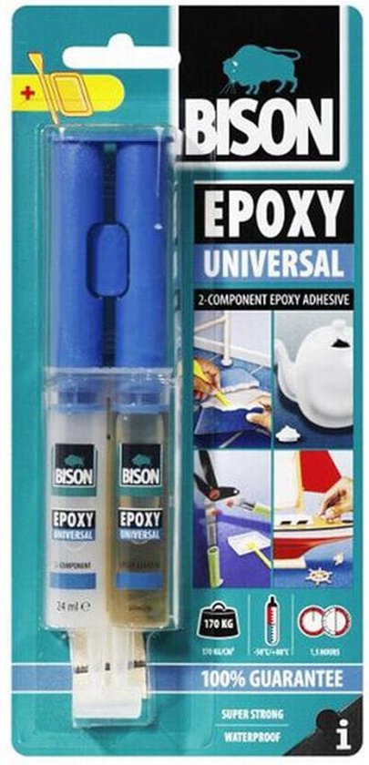 Foto: Bison universele epoxylijm 2 componenten 24ml