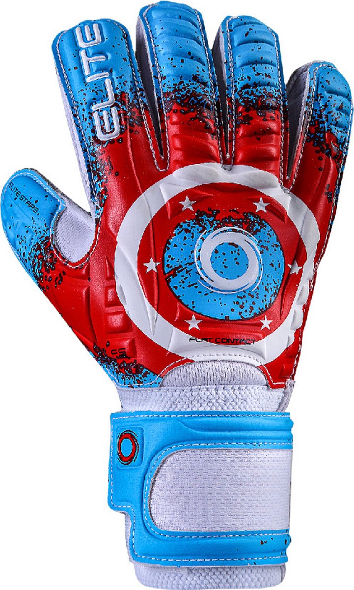 Elite Sport Stars Keepershandschoenen Kinderen - Wit / Royal / Rood | Maat: 3