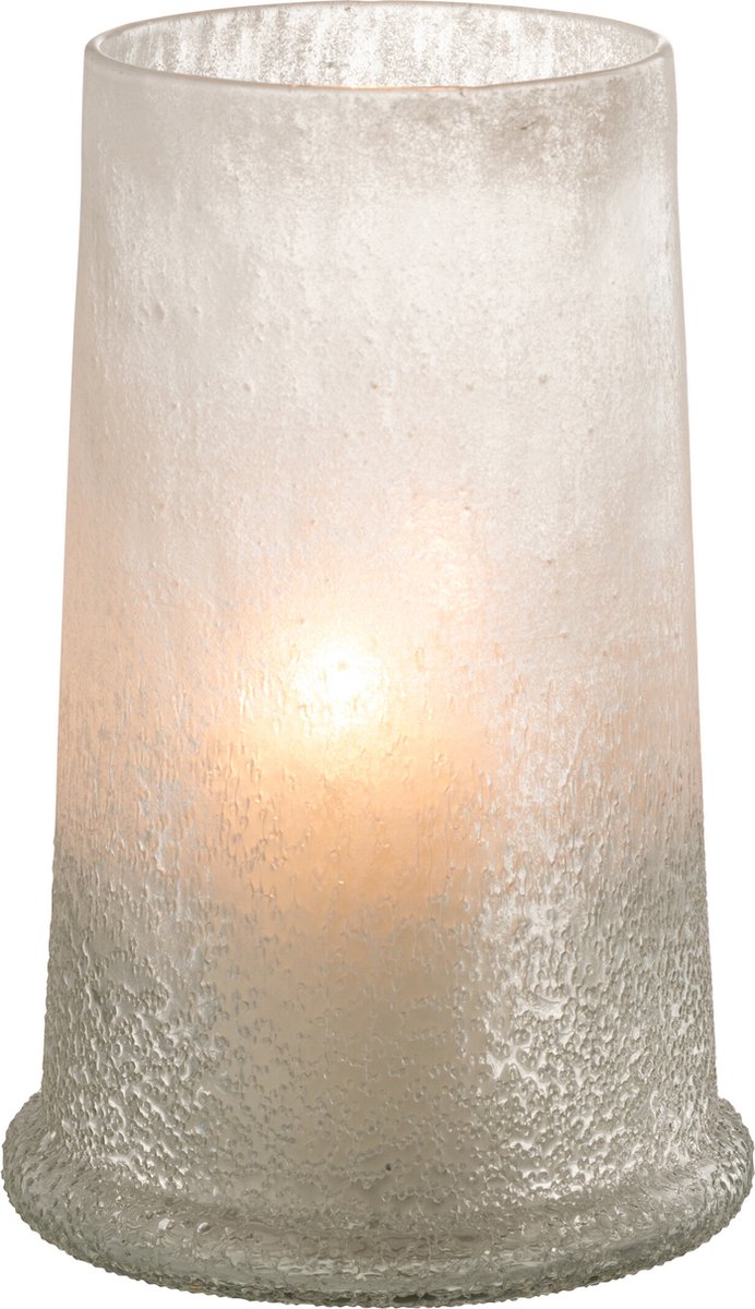 J-Line windlicht Suiker - glas - wit - large