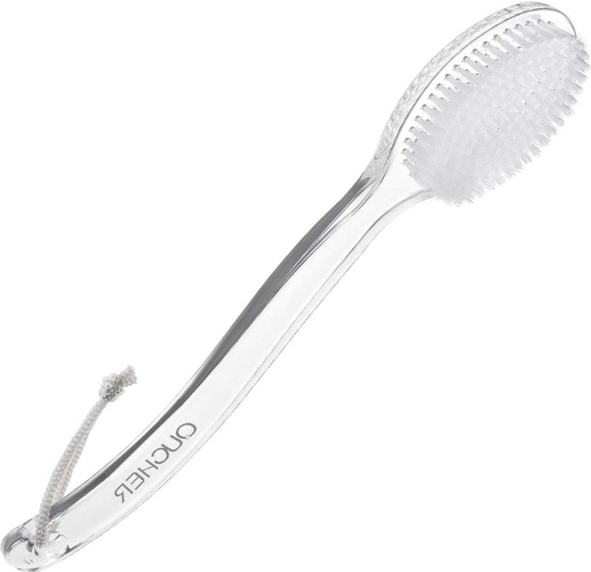 Rugborstel Douche met Steel - Droogborstel - Transparant Handvat