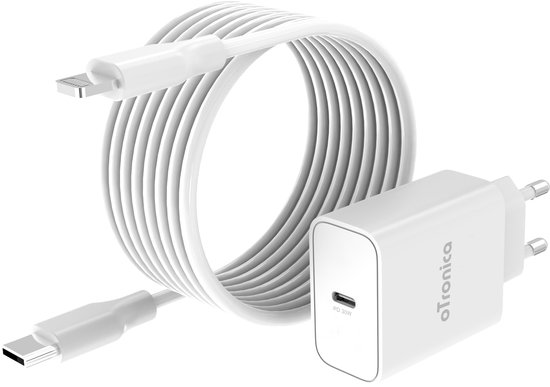 ᐅ • USB Oplader geschikt voor Apple iPhone 14 Pro Max - 12 Watt - 1 Meter | Eenvoudig bij
