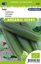 Komkommers 'Sonja' van Sluis Garden. Groene, gestreepte komkommers met biologische zaden.