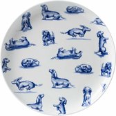 Assiette petit-déjeuner Teckel Nhaan | Heinen Delft Bleu | Janny van der Heijden| Souvenir