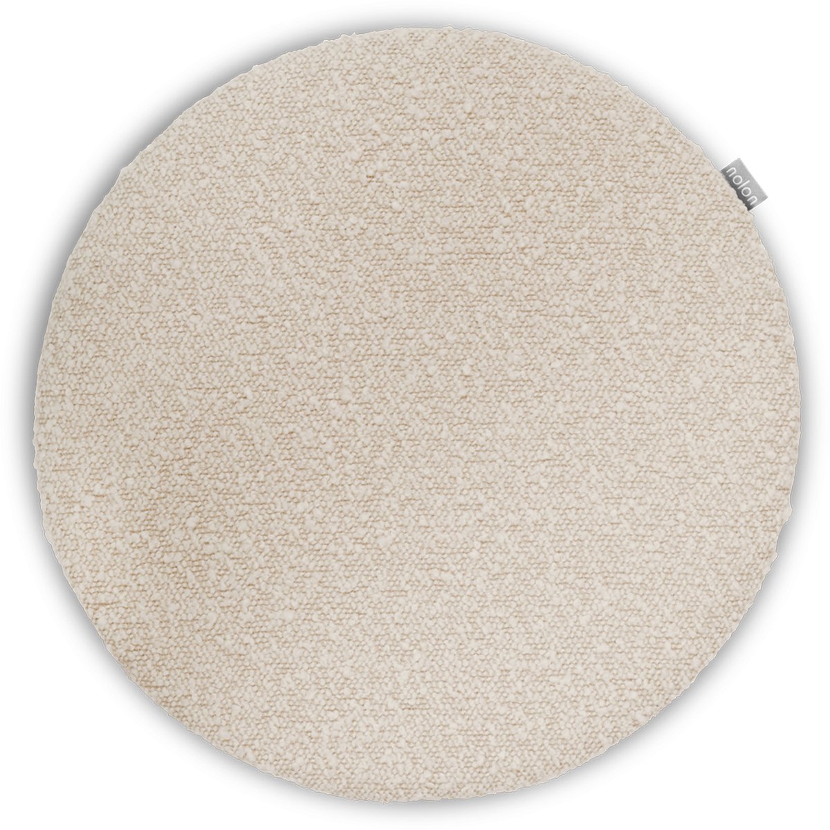 Nolon Lot Stoelkussen Bouclé Beige - Rond - Voor Binnen - Zitkussen Eetkamer - met Antislip